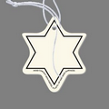Paper Air Freshener Tag - 6 Pointed Star Tag